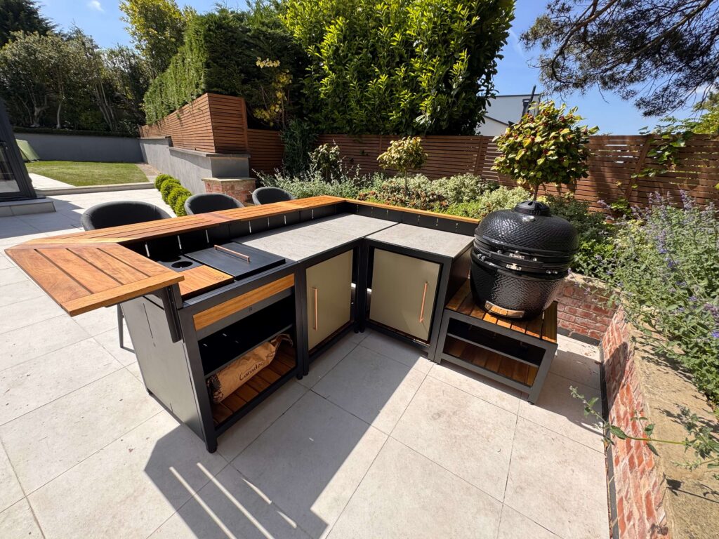 Vibe outdoor Kitchen setup with bar & stools